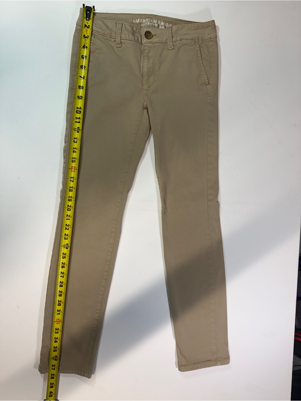 American Eagle Outfitters Slim Fit Chino Pants in Light Tan - Picture 9 of 10